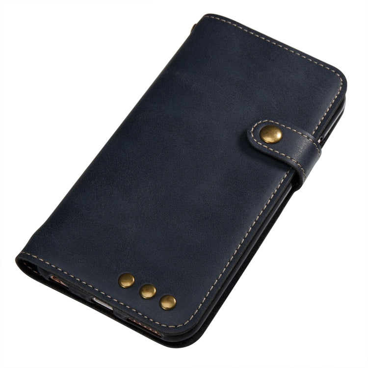 For iPhone 6 & 6s Retro Crazy Horse Texture Horizontal Flip PU Leather Case with Card Slots & Wallet & Hand Strap
