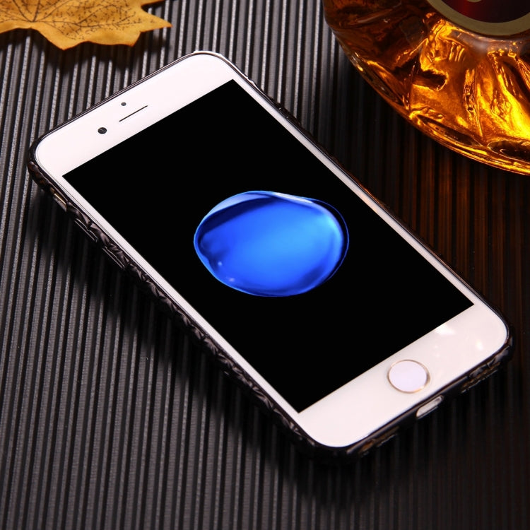 For iPhone 6 & 6s Embossed Swan Pattern Electroplating TPU Protective Cover Case