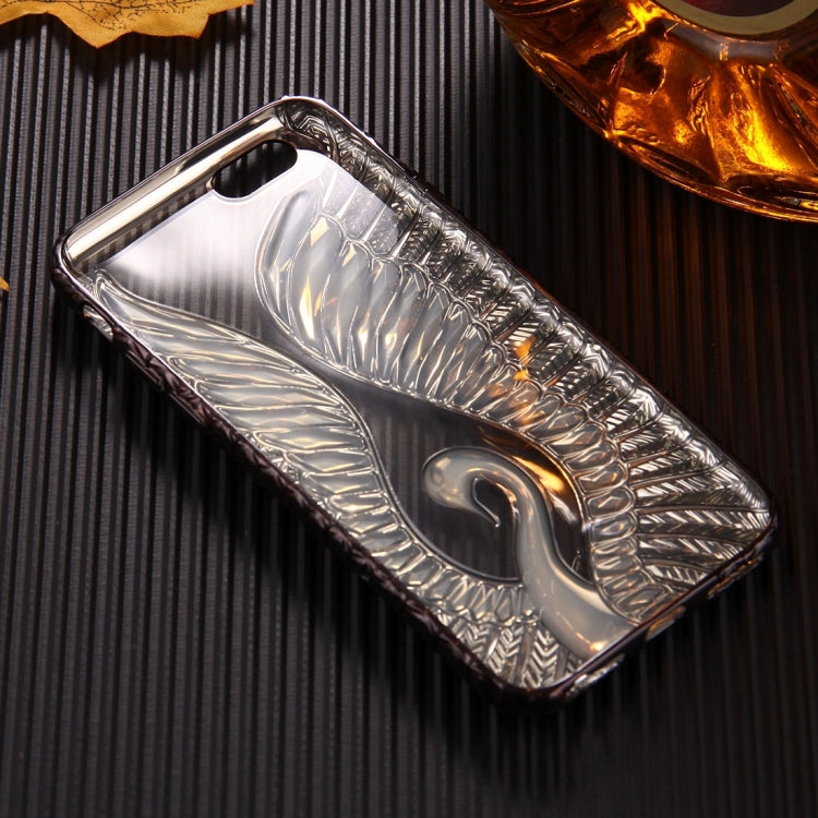For iPhone 6 & 6s Embossed Swan Pattern Electroplating TPU Protective Cover Case