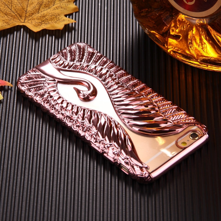 For iPhone 6 & 6s Embossed Swan Pattern Electroplating TPU Protective Cover Case