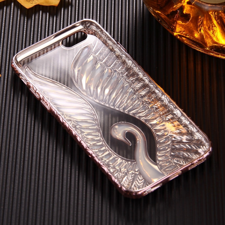 For iPhone 6 & 6s Embossed Swan Pattern Electroplating TPU Protective Cover Case