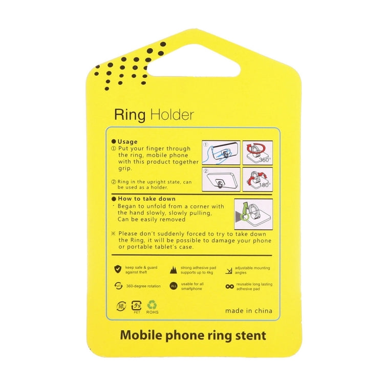 50 PCS Fashion Color Box Packing for 360 Degrees Rotatable Ring Phone Holder, Inner Size: 6.4cm x 4.5cm x 0.5cm