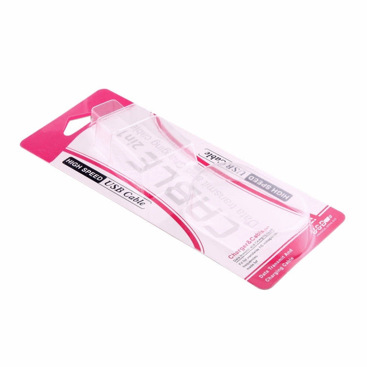 50 PCS Fashion Color Box Packing for Data / Charging Cable & Charger Set, Suitable Cable Length: about 1m, Inner Size (Charger):5.8 x 3.1 x 2cm