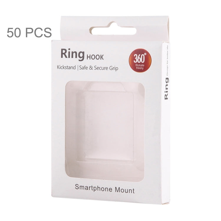 50 PCS Fashion Color Box Packing for 360 Degrees Rotatable Ring Phone Holder, Inner Size: 4.2cm x 3.7cm x 0.9cm