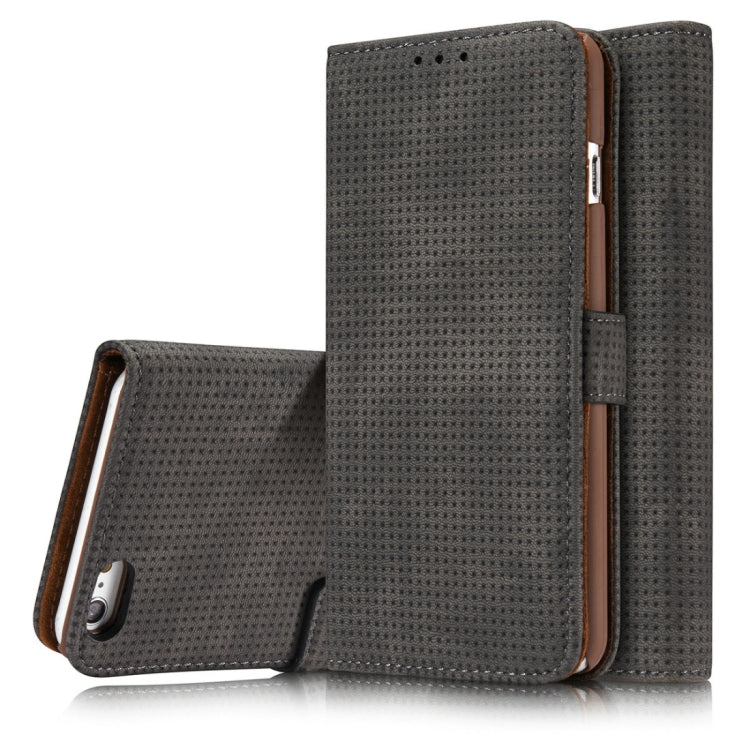 For iPhone 6 & 6s Retro Style Mesh Breathable Horizontal Flip Leather Case with Card Slot & Holder & Wallet