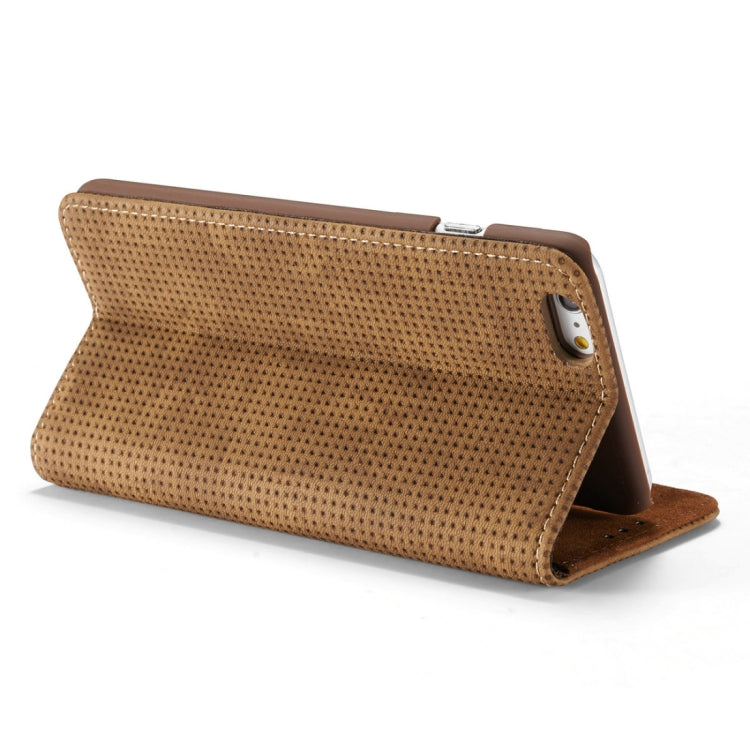 For iPhone 6 & 6s Retro Style Mesh Breathable Horizontal Flip Leather Case with Card Slot & Holder & Wallet