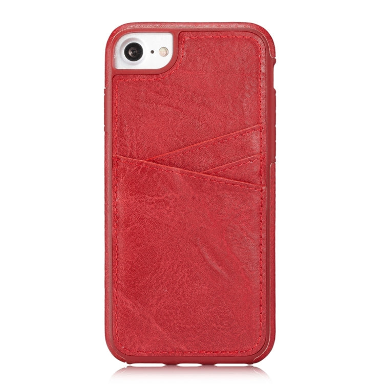 M109 for iPhone 6 & 6s Retro PU Leather Texture Shockproof Protective Back Cover Case with 3 Card Slots