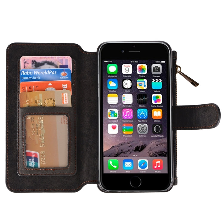 For iPhone 6 & 6s Wallet Style Horizontal Flip Leather Case with Crad Slots & Wallet & Photo Frame