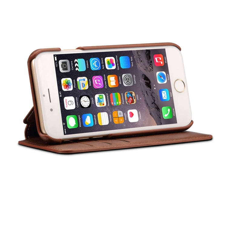 For iPhone 6 & 6s Cowhide Texture Horizontal Flip Leather Case with Holder & Card Slots & Wallet