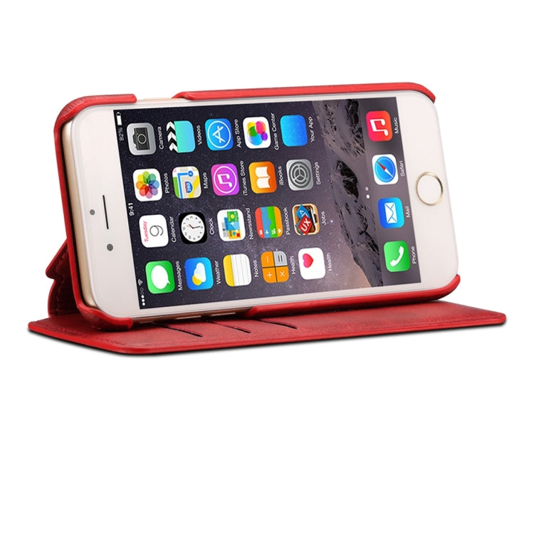 For iPhone 6 & 6s Cowhide Texture Horizontal Flip Leather Case with Holder & Card Slots & Wallet
