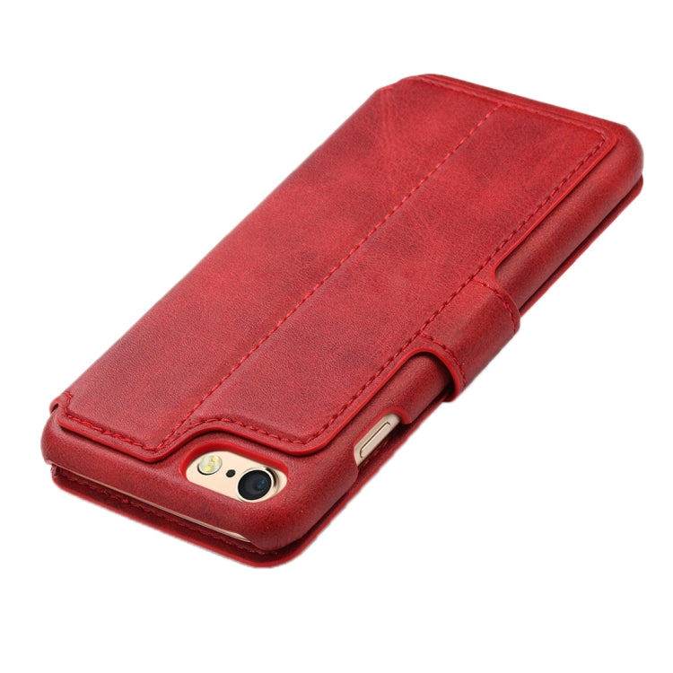 For iPhone 6 & 6s Cowhide Texture Horizontal Flip Leather Case with Holder & Card Slots & Wallet