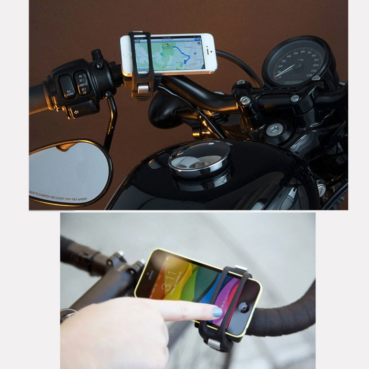 Multifunction Flexible Bike Mobile Phone Mount Holder for iPhone 7 / 6s / 6s Plus, Samsung, HTC, Nokia, Sony, 4.0-6.0 inch Smart Phone(Black)