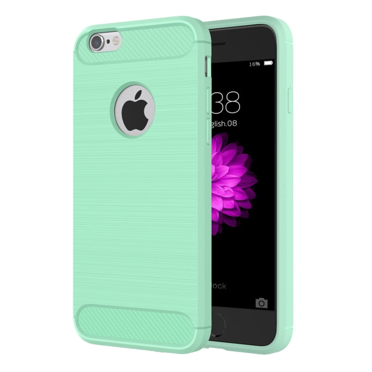For iPhone 6 & 6s Brushed Texture Fiber TPU Rugged Armor Protective Case