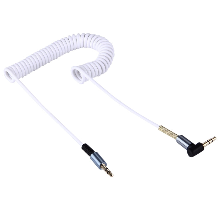 3.5mm Jack Male to Male Plug Stereo Audio AUX Retractable Coiled Cable with Metal Spring for iPhone, iPad, Samsung, MP3, MP4, Sound Card, TV, Radio-recorder, etc.Coiled Cable Stretches to 1.6m