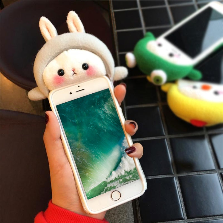 For iPhone 6 & 6s Plush Grey Rabbit Full Coverage Protective Back Cover Case (Grey)