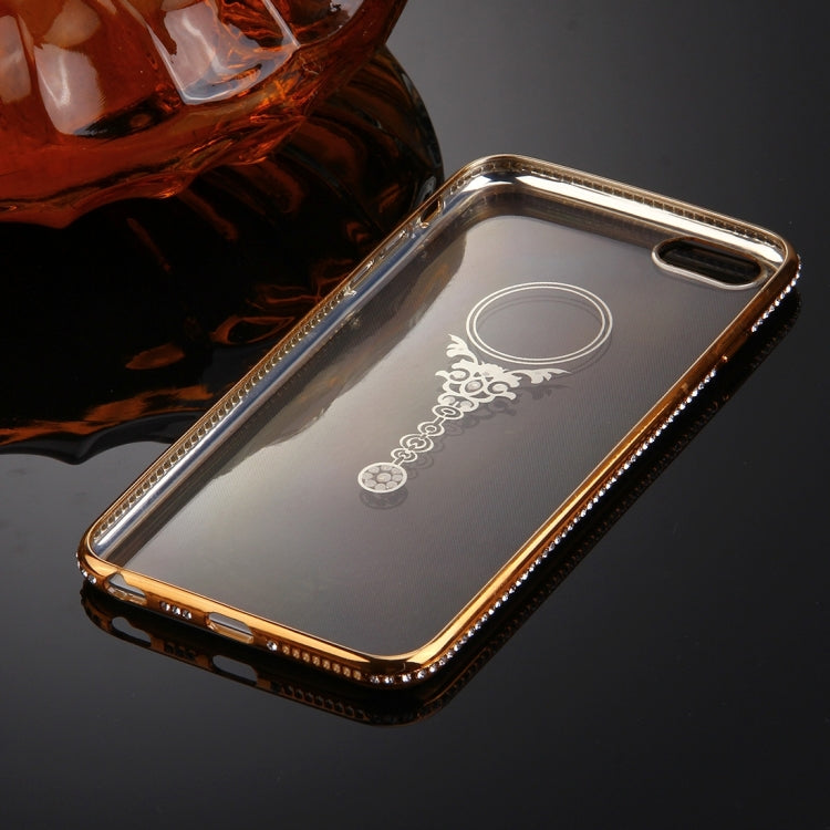 For iPhone 6 & 6s Diamond Encrusted Pendulum Pattern Electroplating Frame TPU Protective Case