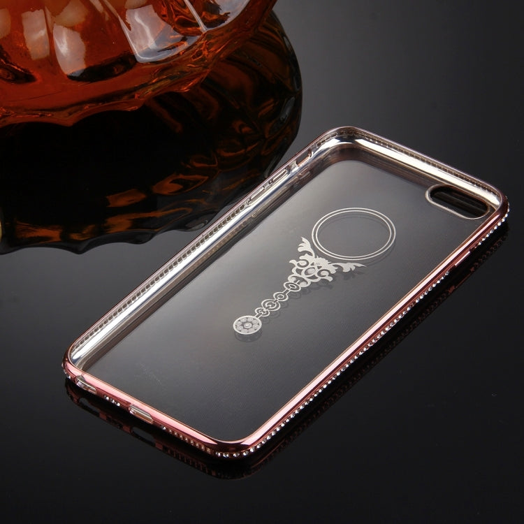 For iPhone 6 & 6s Diamond Encrusted Pendulum Pattern Electroplating Frame TPU Protective Case