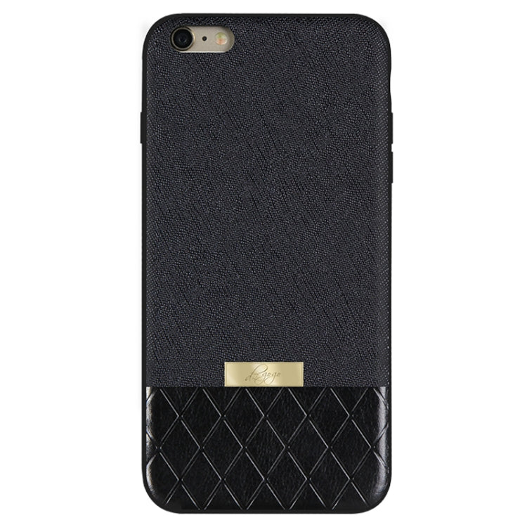 DZGOGO LAVA Series for iPhone 6 & 6s Cross Texture Shockproof Protective Back Cover Case(Black)