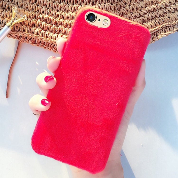 For iPhone 6 & 6s Lovely Warm Plush Solid Color Protective Back Cover Hard Case
