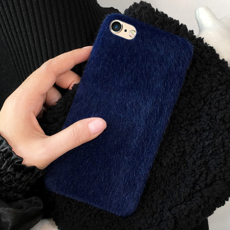 For iPhone 6 & 6s Fashion Luxury Imitation Fur Plush Solid Color Protective Back Cover Case