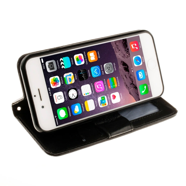 For iPhone 6 & 6s Embossed Floral Pattern Horizontal Flip Leather Case with Card Slots & Holder & Lanyard