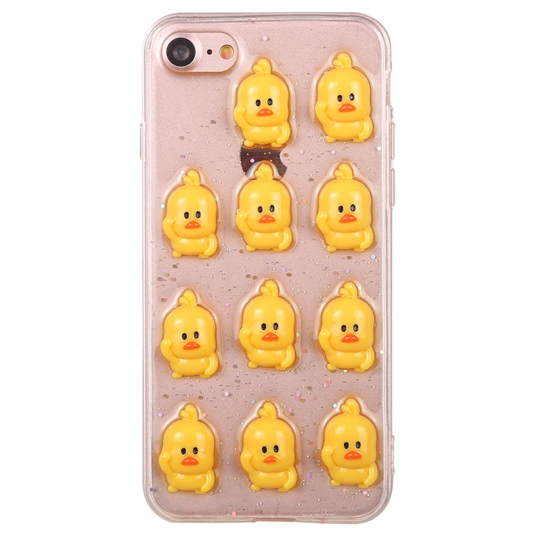 3D Glue Web Celebrity Yellow Duck PC + TPU Protective Case for iPhone 7 / 8