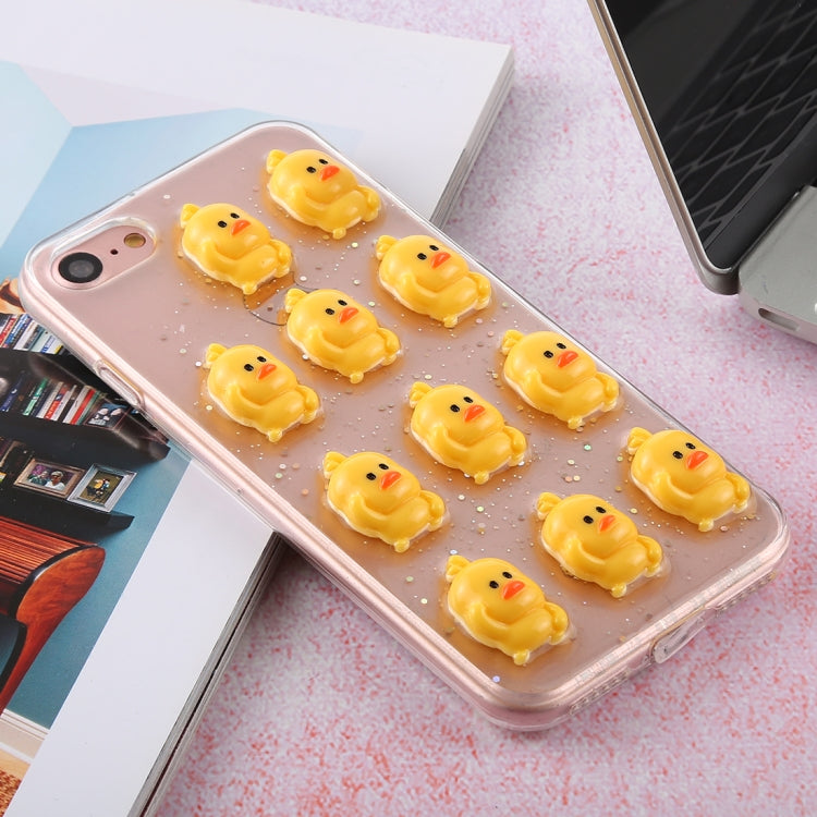 3D Glue Web Celebrity Yellow Duck PC + TPU Protective Case for iPhone 7 / 8