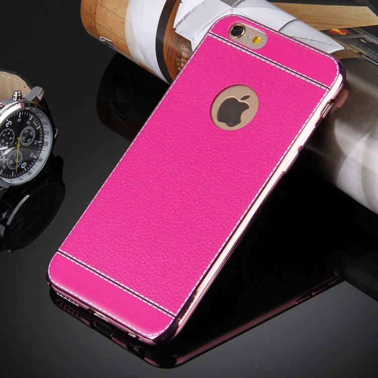 For iPhone 6 & 6s 3D Litchi Texture Soft TPU Protective Case