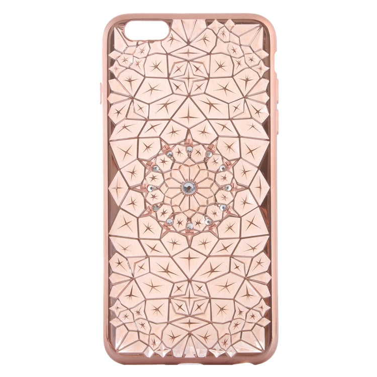 For iPhone 6 & 6s Diamond Texture Electroplating Diamond Encrusted TPU Protective Case