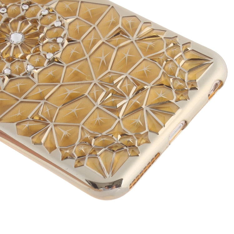 For iPhone 6 & 6s Diamond Texture Electroplating Diamond Encrusted TPU Protective Case