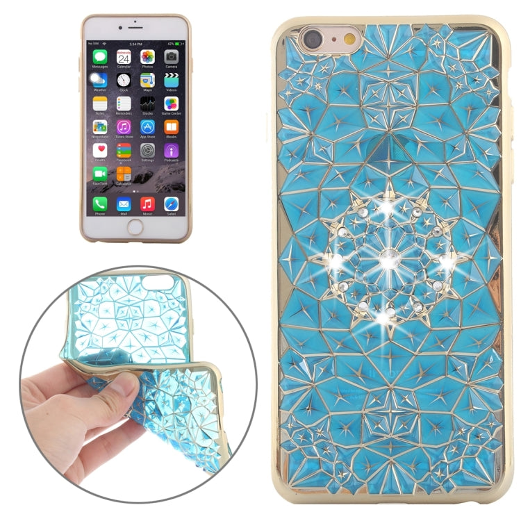 For iPhone 6 & 6s Diamond Texture Electroplating Diamond Encrusted TPU Protective Case
