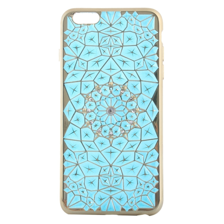 For iPhone 6 & 6s Diamond Texture Electroplating Diamond Encrusted TPU Protective Case