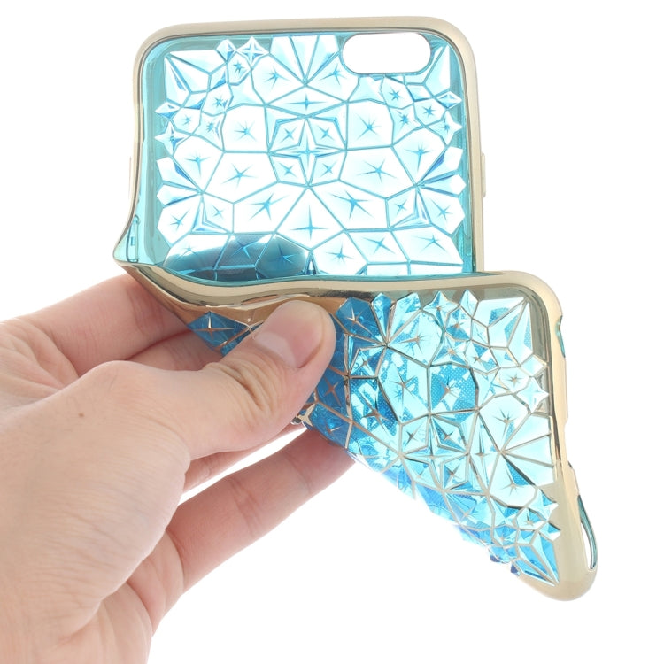 For iPhone 6 & 6s Diamond Texture Electroplating Diamond Encrusted TPU Protective Case