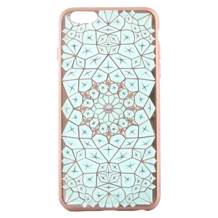 For iPhone 6 & 6s Diamond Texture Electroplating Diamond Encrusted TPU Protective Case