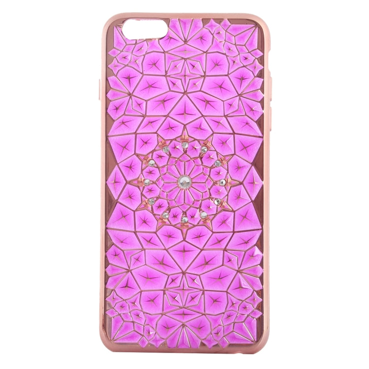 For iPhone 6 & 6s Diamond Texture Electroplating Diamond Encrusted TPU Protective Case