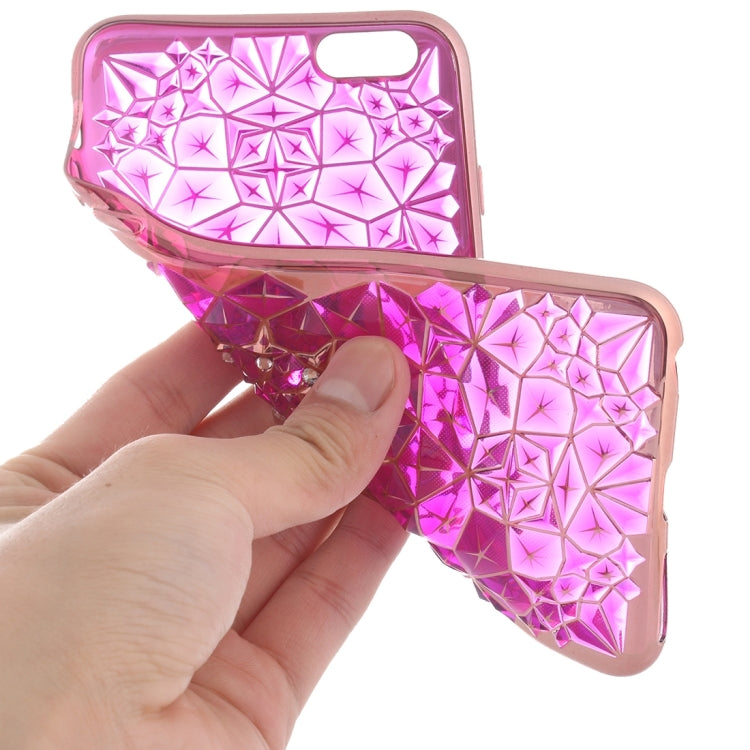 For iPhone 6 & 6s Diamond Texture Electroplating Diamond Encrusted TPU Protective Case