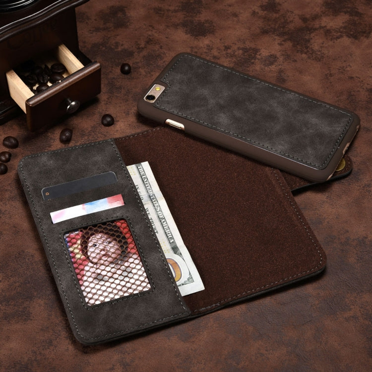 For iPhone 6 & 6s Retro Magnetic Horizontal Flip Leather Case with Card Slots & Wallet & Photo Frame & Detachable Back Cover