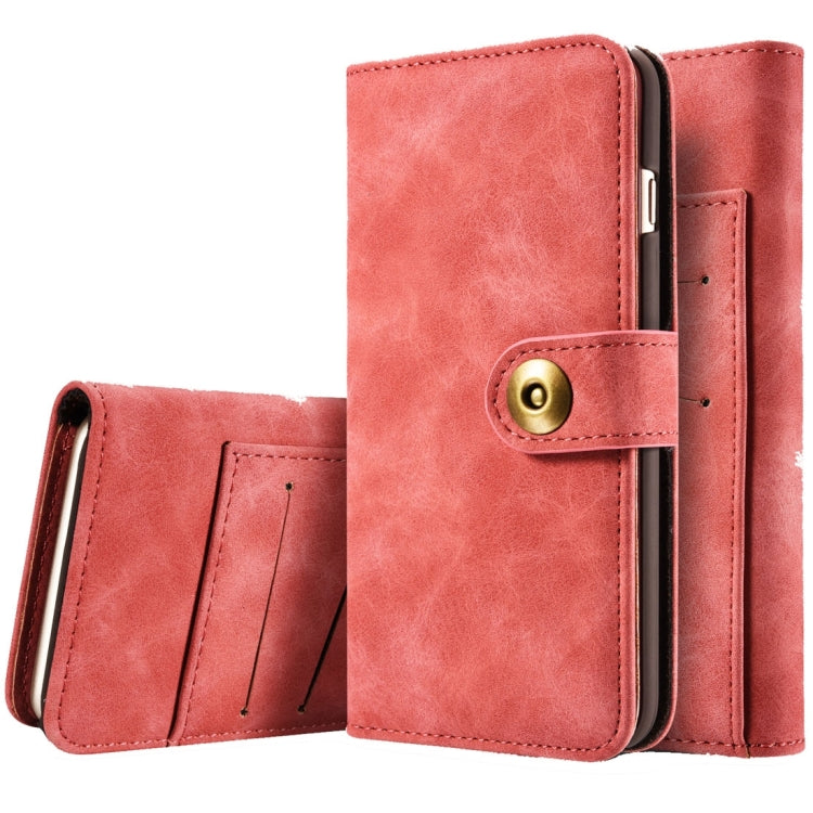 For iPhone 6 & 6s Retro Magnetic Horizontal Flip Leather Case with Card Slots & Wallet & Photo Frame & Detachable Back Cover