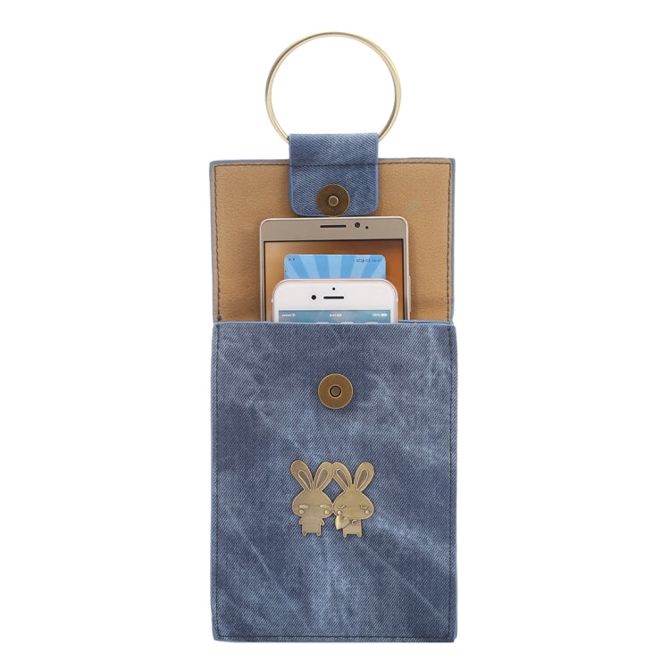 Multi-function Jeans Cloth Couple Style Universal Vertical Flip Leather Shoulder Bag with Card Slots for iPhone 7 & 7 Plus & 6 Plus & 6s Plus / Galaxy S9+ / S8+ / Note 8 & S7 / LG G5 / Huawei P8
