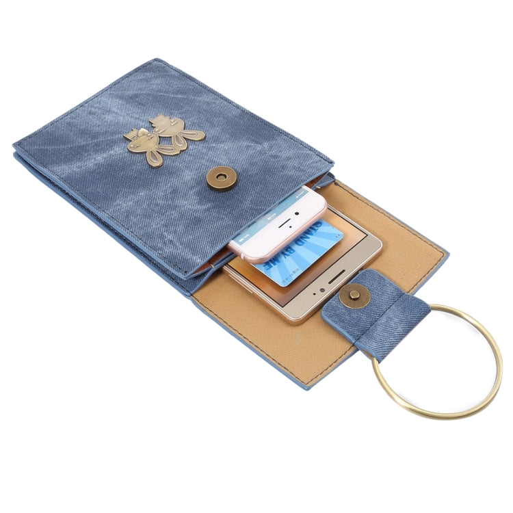 Multi-function Jeans Cloth Couple Style Universal Vertical Flip Leather Shoulder Bag with Card Slots for iPhone 7 & 7 Plus & 6 Plus & 6s Plus / Galaxy S9+ / S8+ / Note 8 & S7 / LG G5 / Huawei P8