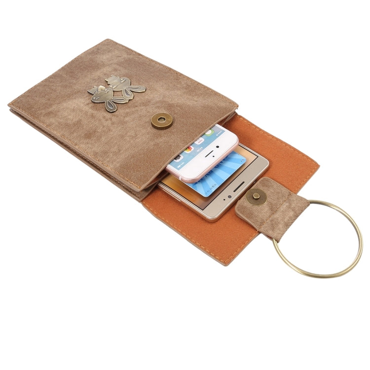 Multi-function Jeans Cloth Couple Style Universal Vertical Flip Leather Shoulder Bag with Card Slots for iPhone 7 & 7 Plus & 6 Plus & 6s Plus / Galaxy S9+ / S8+ / Note 8 & S7 / LG G5 / Huawei P8