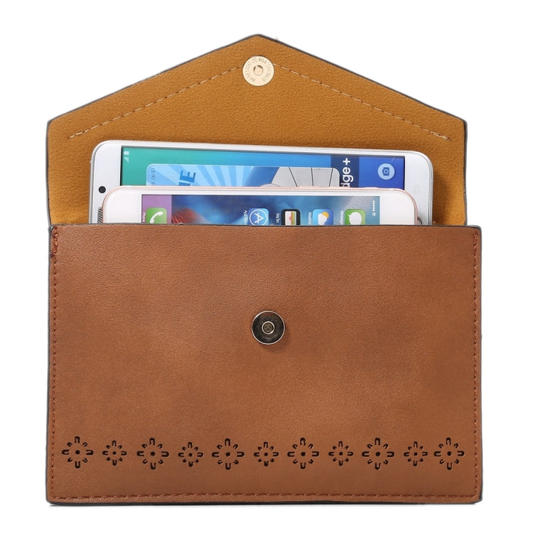 Multi-function Hollow Universal Vertical Flip Leather Shoulder Bag with Card Slots for iPhone 6 Plus & 6s Plus / Galaxy S7 Edge & S6 Edge+ / Sony Xperia Z5 / Huawei Mate 8