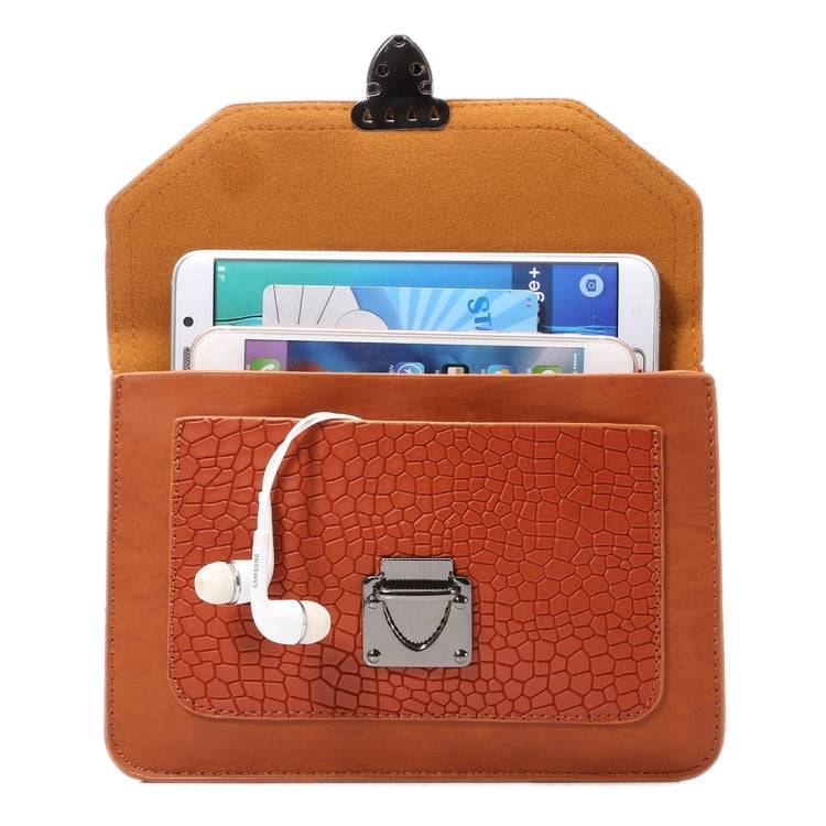 Multi-function Stone Texture Universal Vertical Flip Leather Shoulder Bag with Card Slots for iPhone X & 7 & 7 Plus & 6 Plus & 6s Plus / Galaxy Note 8 & S7 Edge & S6 Edge+ / Sony Xperia Z5 / Huawei Mate 8