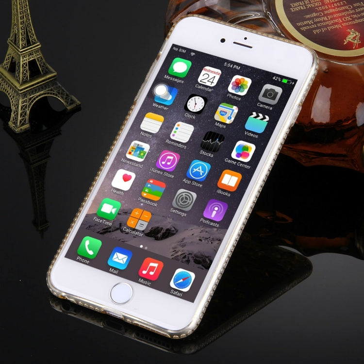 For iPhone 6 & 6s Diamond Encrusted Soft TPU Protective Case Back Cover