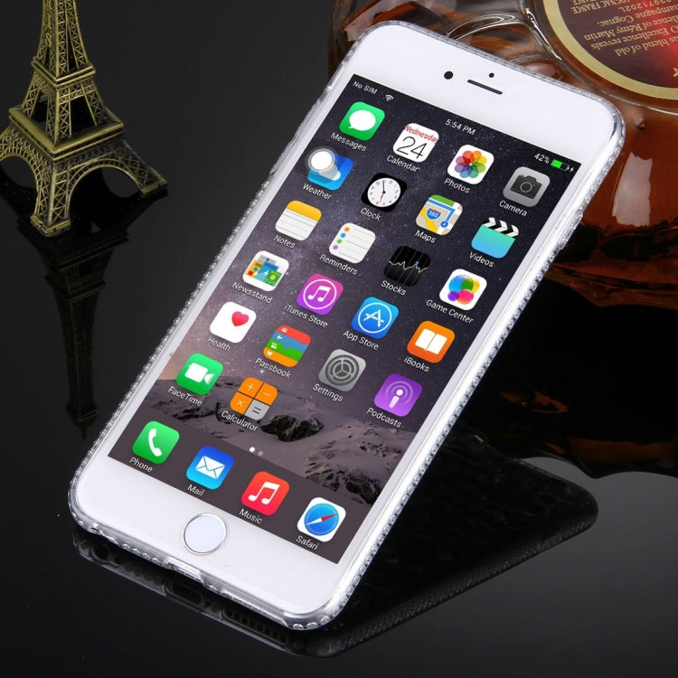 For iPhone 6 & 6s Diamond Encrusted Soft TPU Protective Case Back Cover