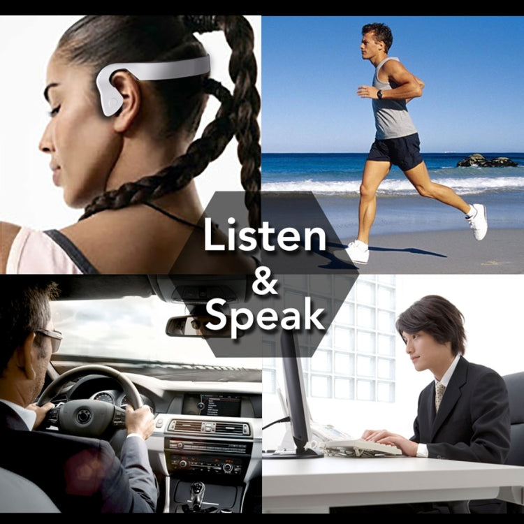 Windshear Ear Hook Bone Conduction Bluetooth V4.0 Headphone Headset with Mic, Support Calling Function