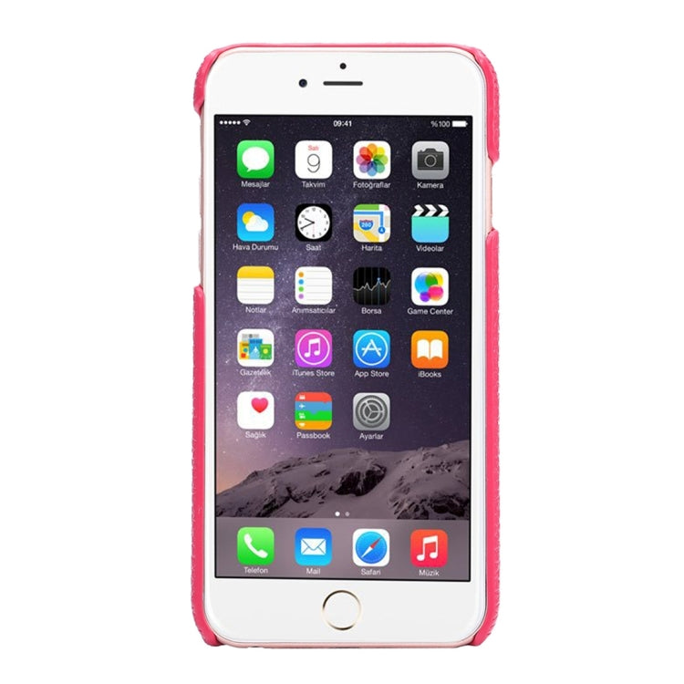 For iPhone 6 & 6s Litchi Texture Cowhide Leather Back Cover Case