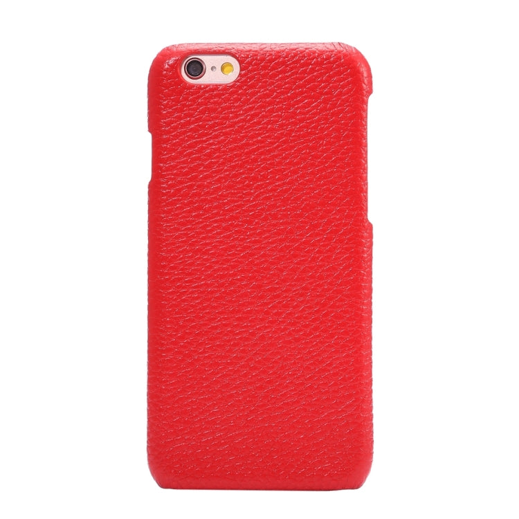 For iPhone 6 & 6s Litchi Texture Cowhide Leather Back Cover Case