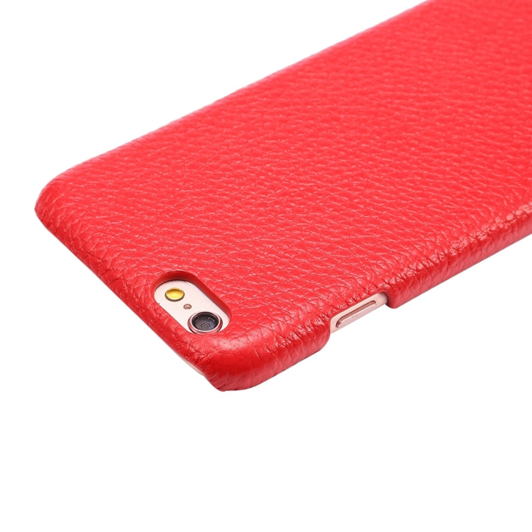 For iPhone 6 & 6s Litchi Texture Cowhide Leather Back Cover Case