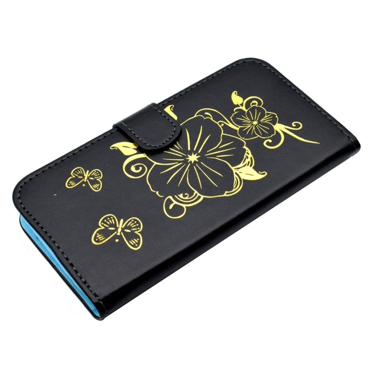 For iPhone 6 & 6s Bronzing Butterfly Pattern Horizontal Flip PU Leather Case with Holder & Card Slots & Wallet